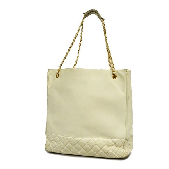 Chanel Matelasse Chain Shoulder Lambskin White Gold Metal Fittings - Picture 1 of 6